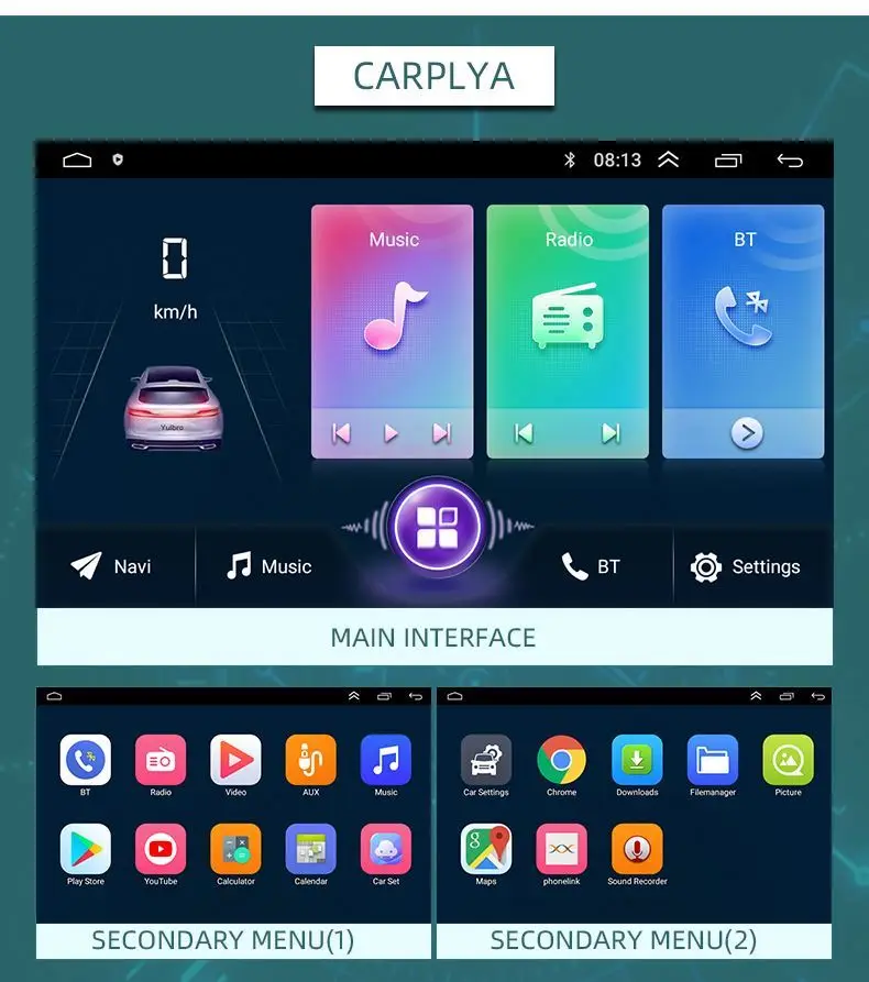 9 0 Android новый продукт GPS навигация дюймов автомобиль 1 + 16 ГБ Wifi BT Универсальный автомобильный аудио