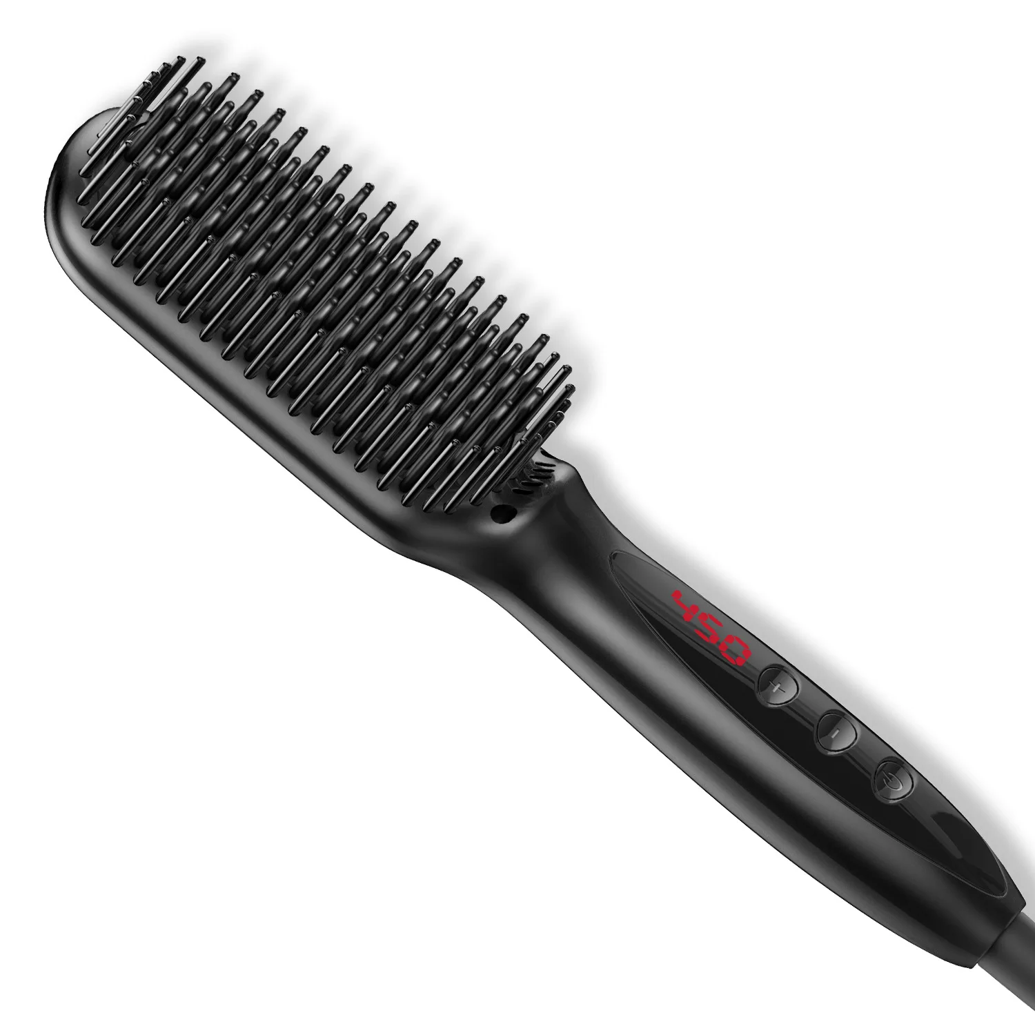 hair Straightener Brush Anti-Scald Electric Multifunctional Quick Straightener Beard Styler Comb Ceramic Ionic Heating Control