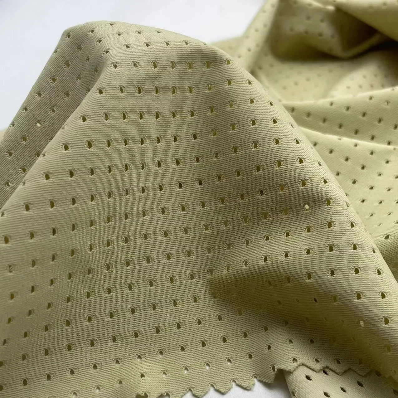 Manufacturer High Elastic Knitted 65% Nylon 35% Spandex Mesh Fabric 4 Way Stretch For Underwear Sportswear