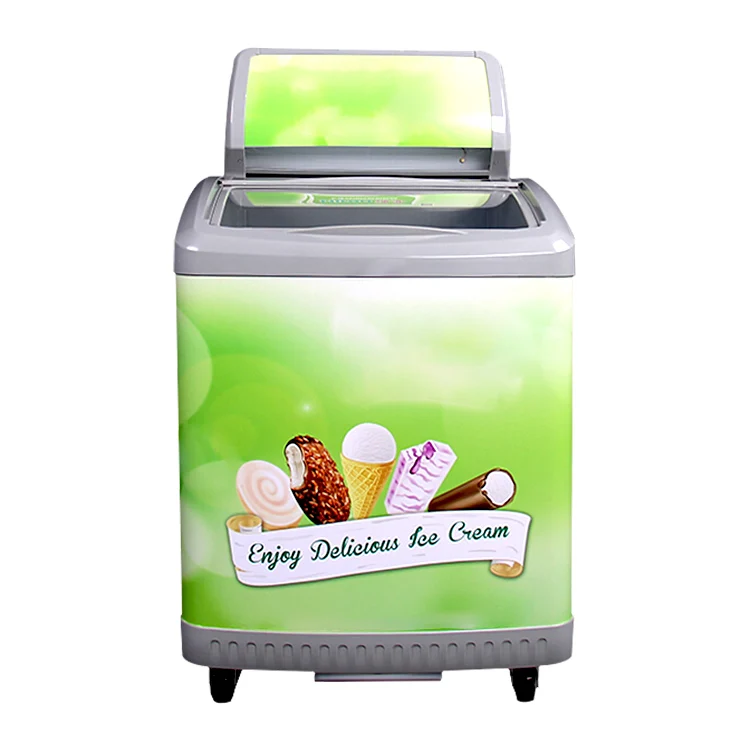 Supermarket Chest Freezer Glass Door Ice Cream Freezer Commercial Display Freezer Chest