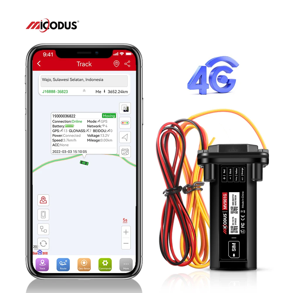 Professional Wholesale Technology Bus Taxi Tracking System Micodus MV901G Gps Device Locate Track Kill Switch Car Gps Tracker 4G