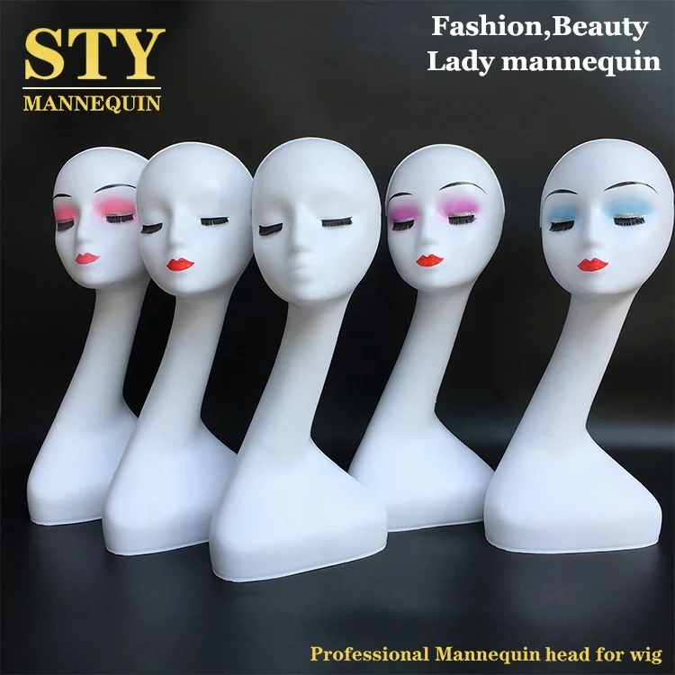 Mannequin Head for Eyelashes Mannequin Bust for Hats Velvet Mannequins Display