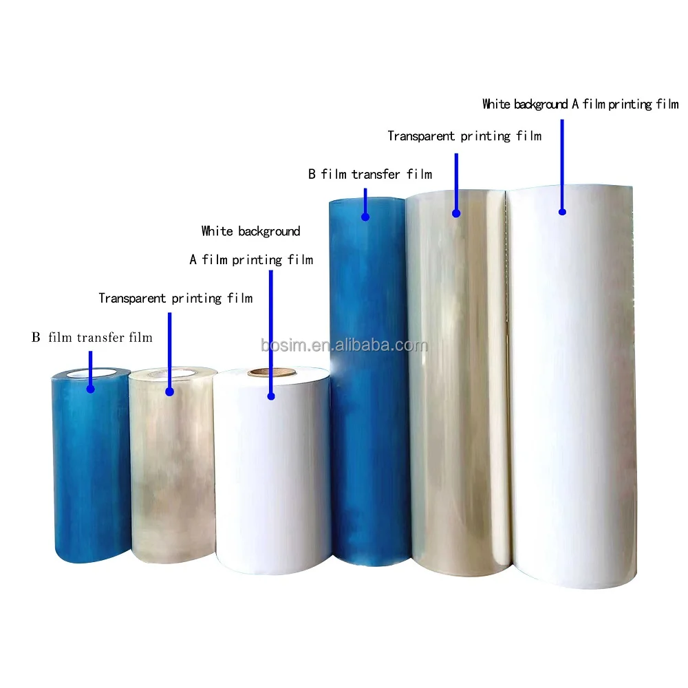 factory price high quality uv dtf film 30 42 60CM pet printing ab film foils for roll to roll uv dtf printers