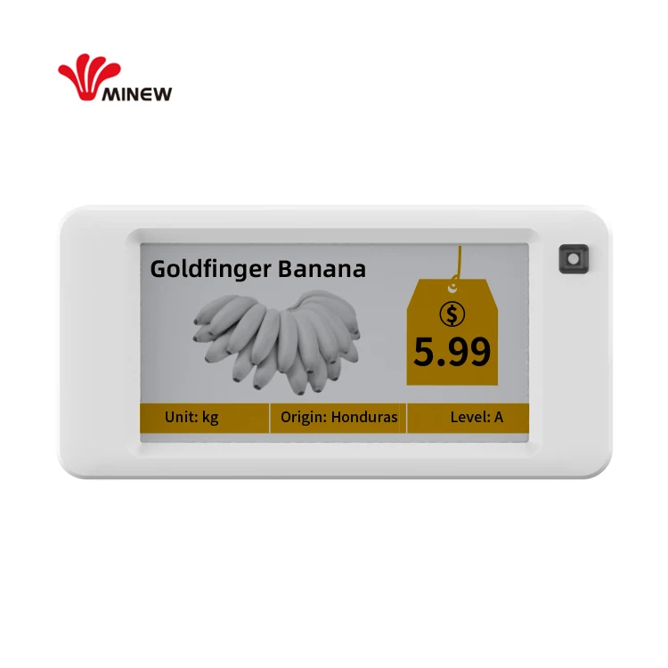 Minew Bluetooth Electronic Shelf NFC label tags for Supermarket Electronic Price Tag