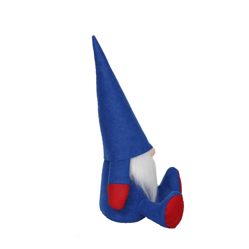 Blue Felt Plush Gnome Tabletop Ornament Christmas Santa Claus Decorations Plush Toys Gift Christmas Doll