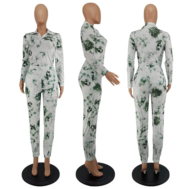  Autumn tie dye long sleeve pants mommy and me outfits family matching sets mom
