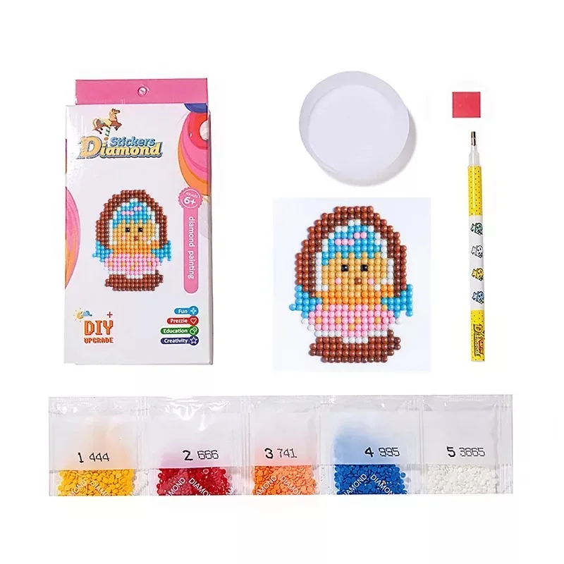 5D DIY Diamond Painting beads drilled toy Flamingo rabbit girl love heart panda sticker