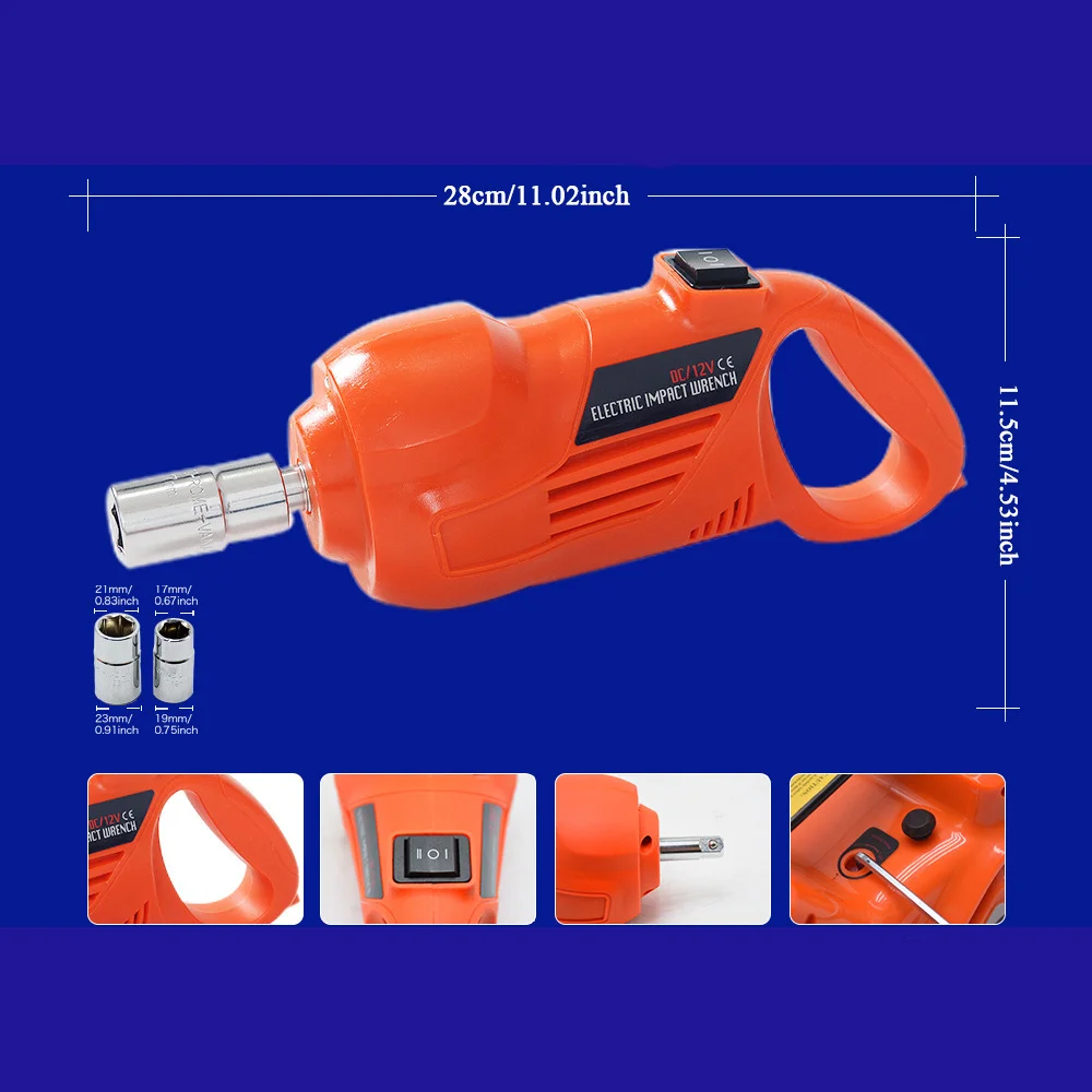 3 In 1 Portable Electronic Car Jack Hydraulic Air Inflatable Bag Car Lift 12 Volt Impact Wrench Electric Car Jack Tool Kit