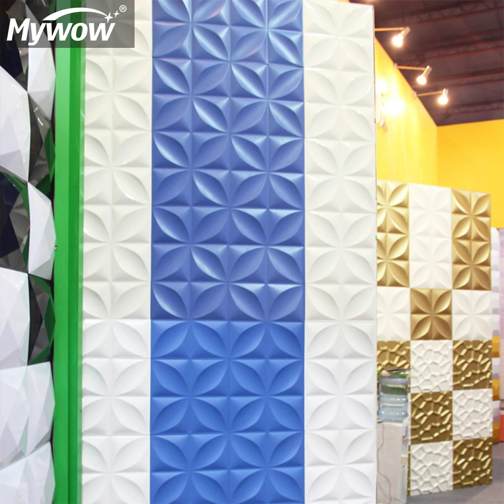 MyWow 3D Panel Wall PVC Sheet Bamboo Fiber Wall Panel