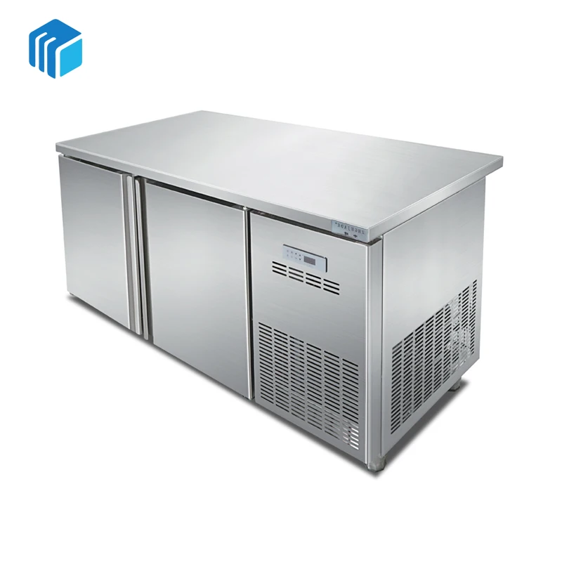 Personalized Blu-ray workbench Commercial Refrigeration Equipment Double Door Fridge / Workbench Chiller /Under Bar Refrigerator