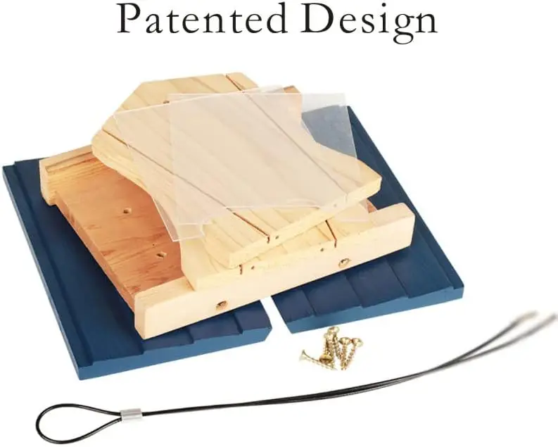 Western Red Cedar Ranch DIY Bird Feeder Kit for Kids to Build - Wood Birdhouse Building Kits with Hanging Rope, Paints
