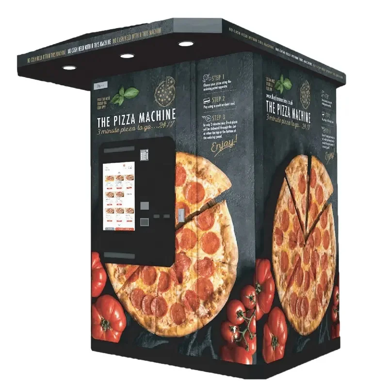 Commercial Customized Hot Food Pizza Vending Machine Self-Service Hot Instant Fresh Pizza Vending Machine For Outdoor Business