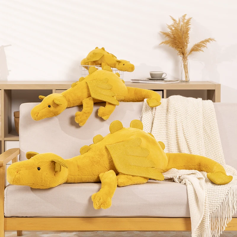 Customized lovely little dragon plush doll skin-friendly soft cute flying dragon plush toy for kids gift
