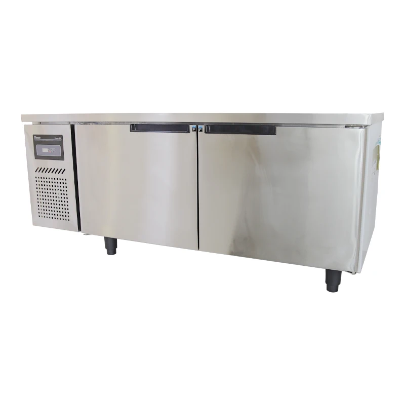 Commercial 505L 3 Door Counter Fridge Stainless Steel Under bench Counter Freezer for Kitchen