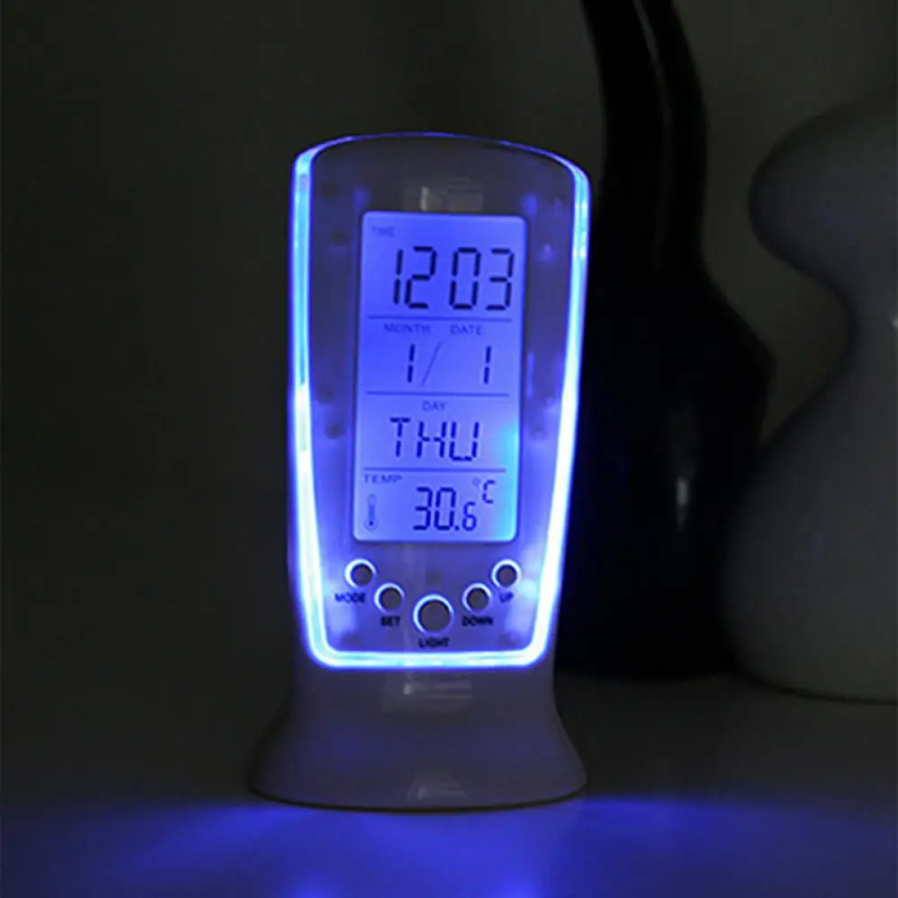 Led Digital Calendar Digital Alarm Clock With Music Snooze Backlight Electronic Calendar Thermometer Led Clock Timer For Home