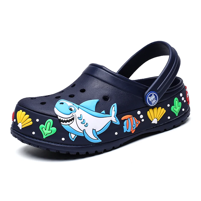 Cute EVA clogs kids casual garden shoes non-slip Thick bottom beach sandals  for boys girls baby