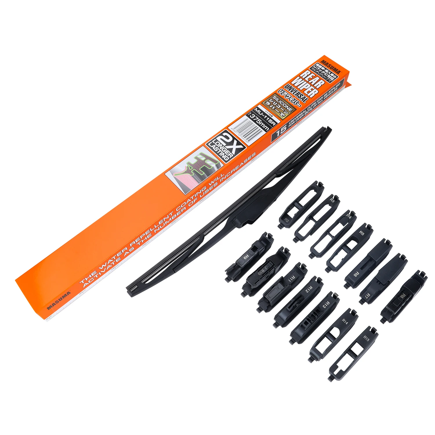 MU-115R MASUMA Auto Manufacturer Parts Rear Wiper blade 375 mm Car For TOYOTA  MAZDA KIA FORD LEXUS RENAULT