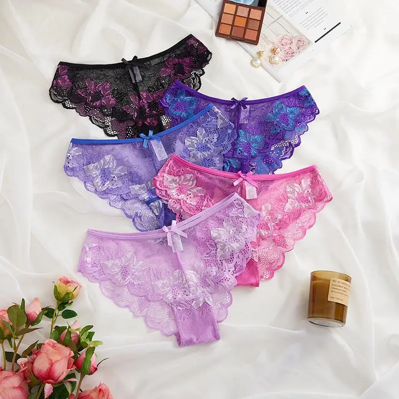 2024 Newest Comfortable Breathable Low-Rise Lace Hollow Hip-Lifting Panties Sexy Triangular Underwear