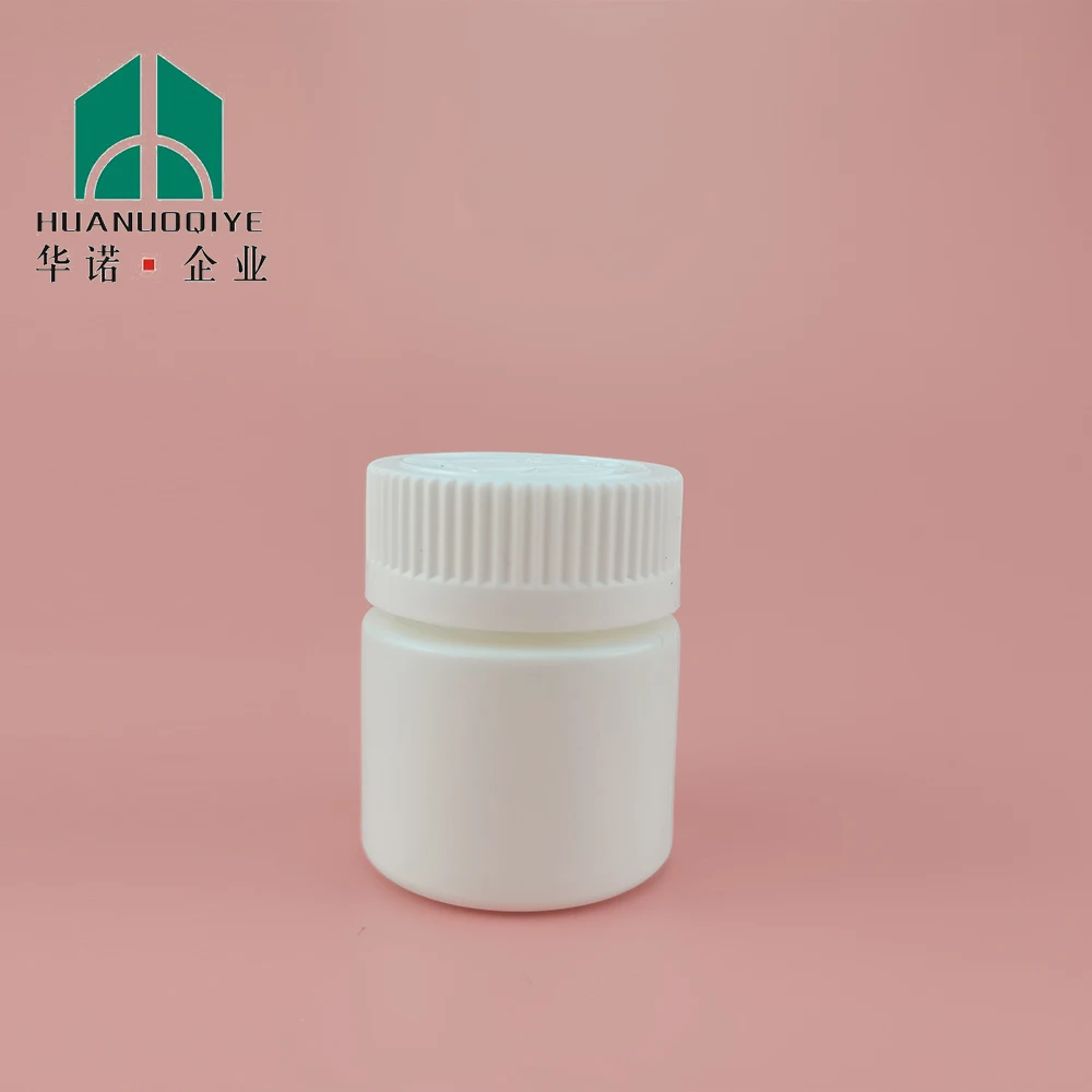 1 oz 30 cc White HDPE Plastic Packer Bottle with a 33 mm 33-400 neck finish