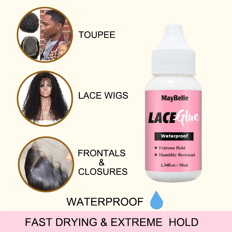 Wholesale Private Label Fast Drying Improved Formula Extra Strong Hold Adhesive Wig Glue Sweat Resistant Waterproof Lace Glue