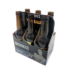 Full printing recyclable  2 4 6 Pack Paper Beer Carrier Box With Handle
