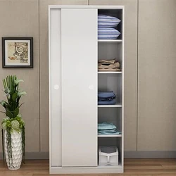 Bedroom furniture modern sliding door closet wooden white wardrobe clothes wardrobe