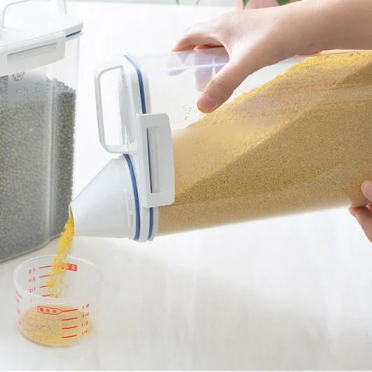 airtight plastic rice storage box container