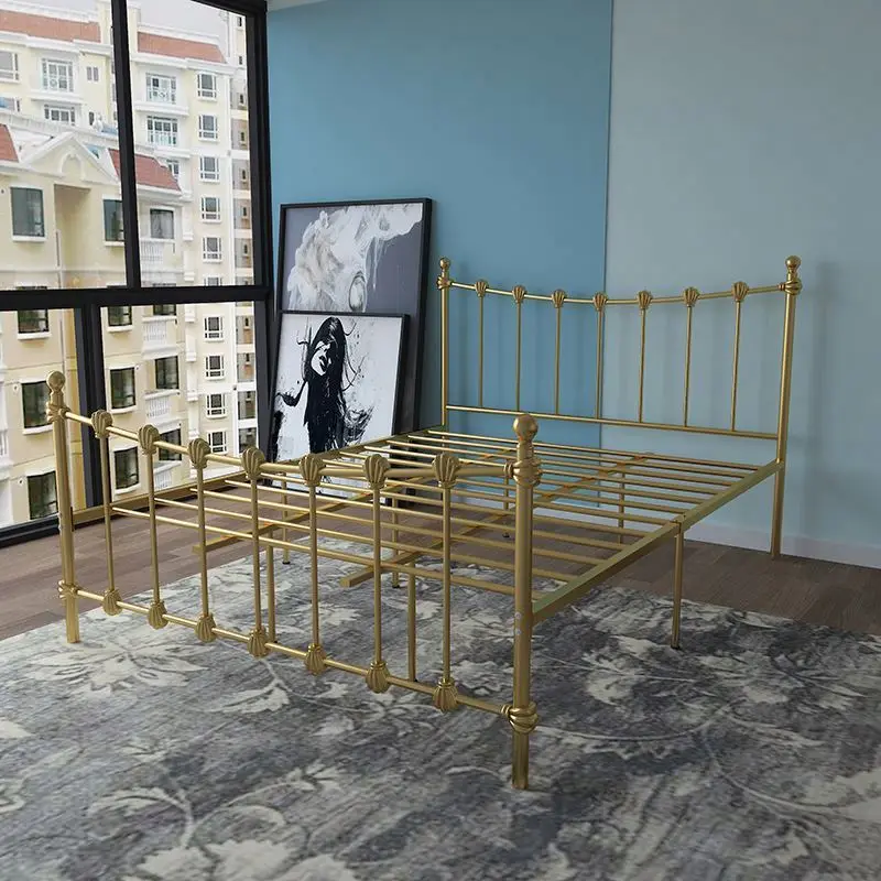 European Modern Minimalist Wrought Iron Princess Double Bed Creative Design Of Bed Frame