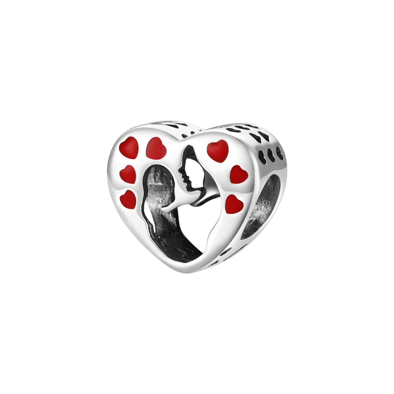 Factory Price 925 Sterling Silver Jewelry DIY Charm Bracelets Lovely Heart-shaped for Women and Children