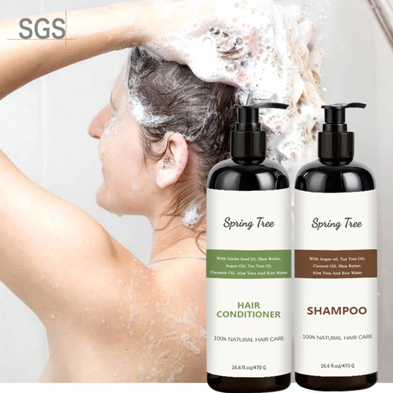 argan oil salon vegan coconut oil shampoo organic100% natural private label rice water tea tree wig hair care sets