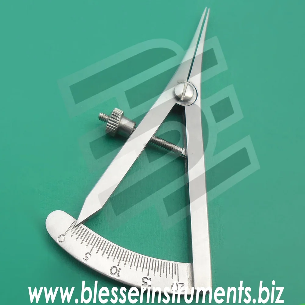 Инструменты для глаз из нержавеющей стали калибр Castroviejo Градуированный офтальмологической хирургии 0-20 мм (8 3 см) инструменты измерения