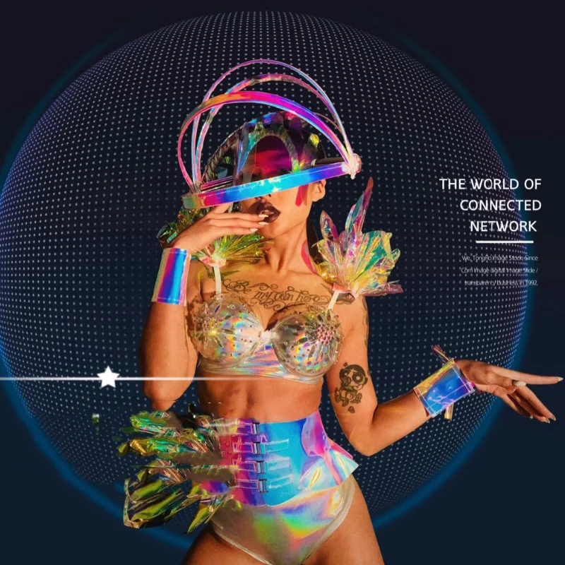 Women Stage Outfit Rave Clothes Jazz Dancer Performance Wear Nightclub Bar Female Singer Dance Costumes Party Bikini Set