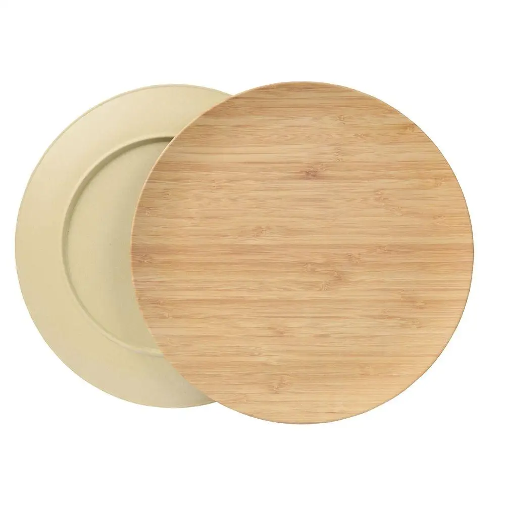 Custom  Bamboo Fiber Plates Eco-Friendly And Bio Bamboo Fiber Plates With Printing