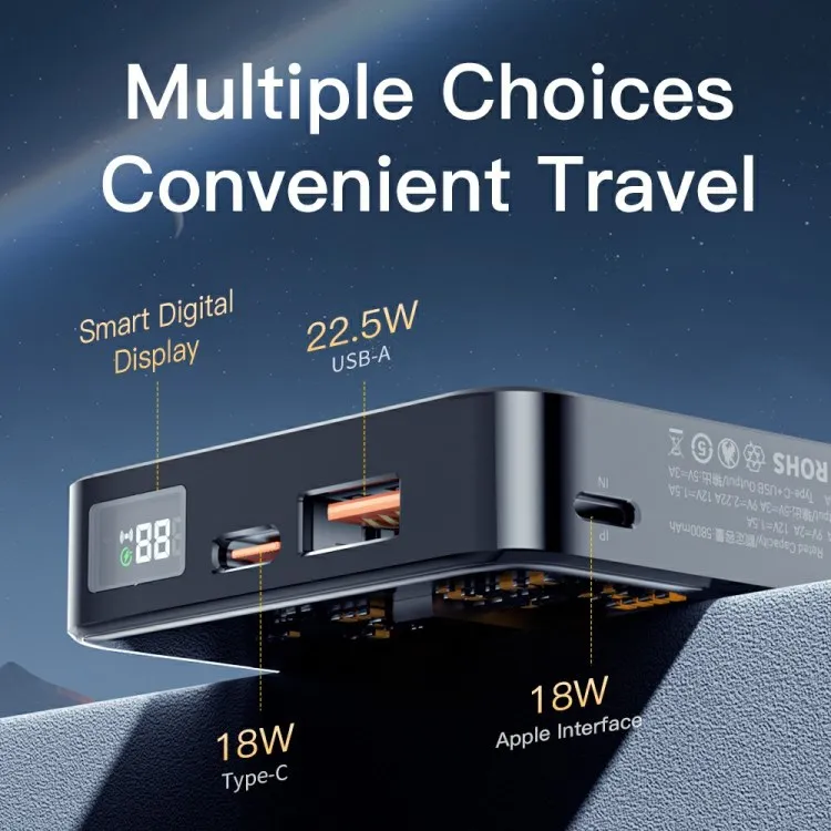 E SSAGER Transparent 15W Magnetic Power Bank 10000mAh Phone Portable Charger Wireless Power Bank