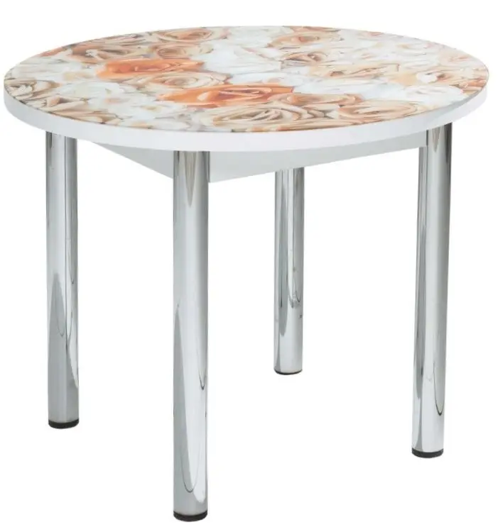 Round Glass Table + 4 Chairs Set multi color Turkish design