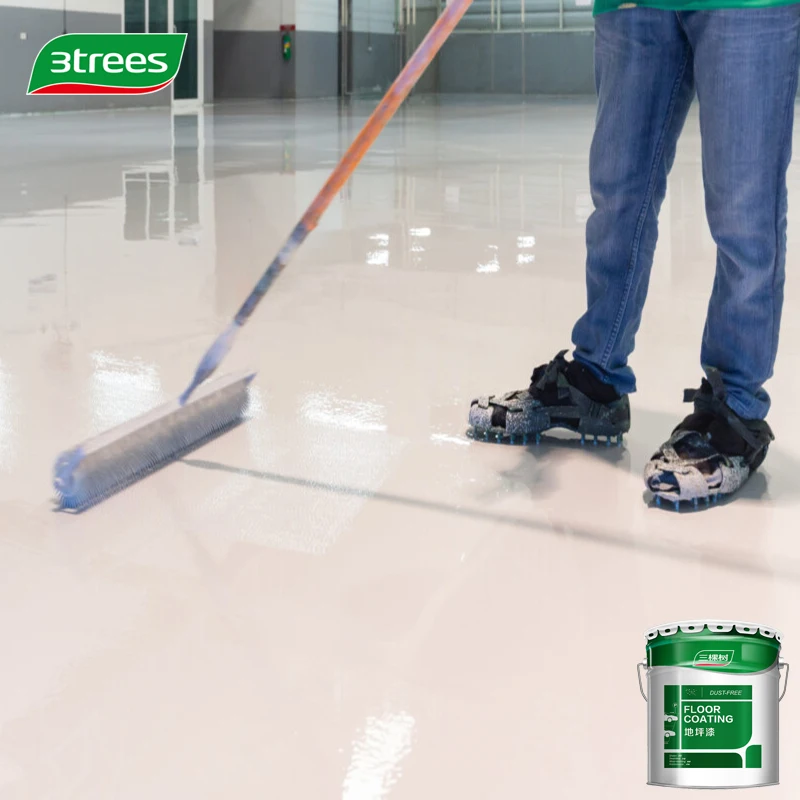 3trees Factory Hot Sale High Clear Solvent-free Epoxy Paint Self-leveling Liquid Floor Coating Epoxy Floor Coating