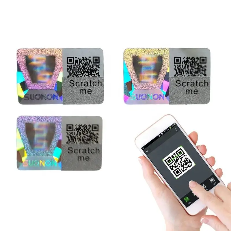 Custom Anti Theft Magnetic Tamper Proof Security Warranty Void Labels Hologram Security Code Sticker Sheet Label