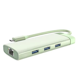 1 Type c Usb 3.0  Port Charger Multiport HDTV PD RJ45 Network Adapter 6 in 1 Usb C Hub Converter for Laptop