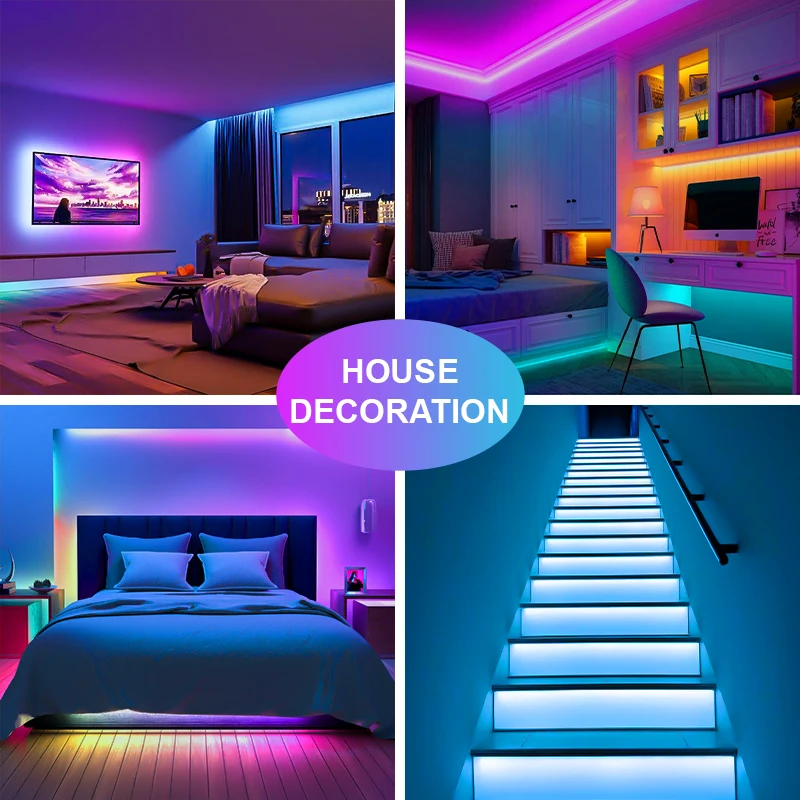 Hot Sale Dynamic Neon Lights Kit 5M Outdoor IP65 Waterproof Cuttable Smart RGB Flexible Led Strip Lights for Home Decor