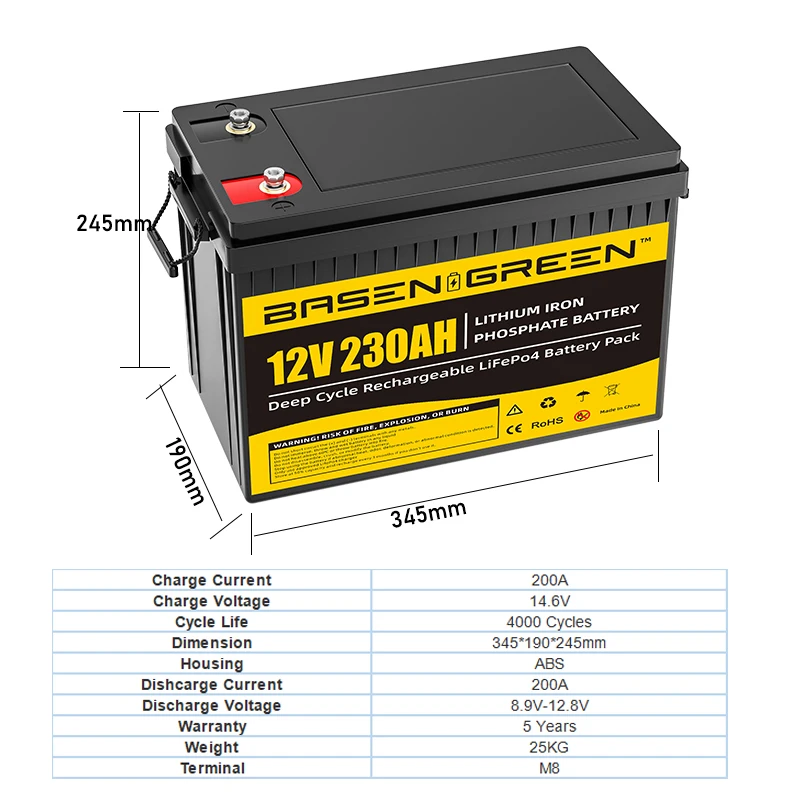 Lithium battery pack OEM ODM solar Batterie lifepo4 12v 100ah 200ah 300ah With APP Control