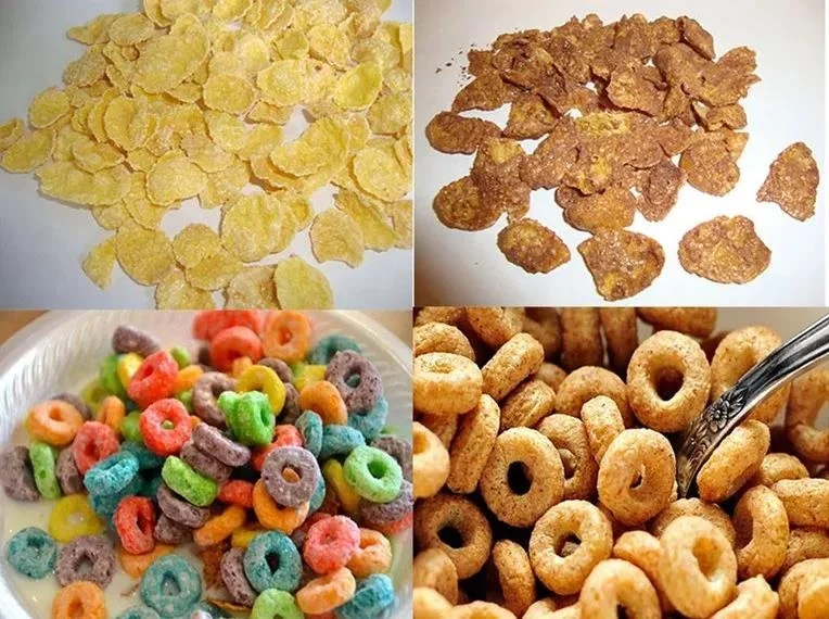 Crunchy Puffed Snack Breakfast Cereal Corn Flakes Making Machine