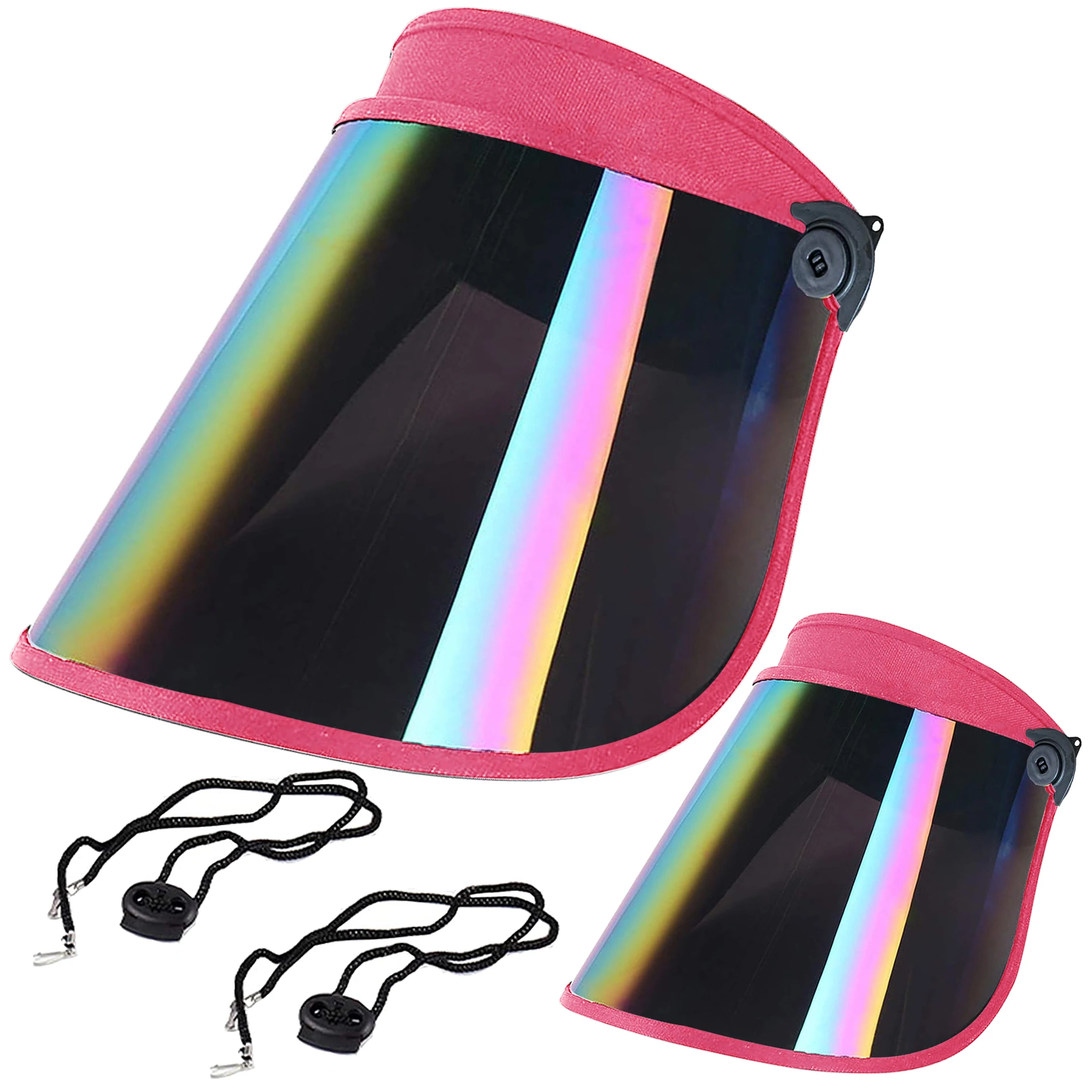 Anti-ultraviolet Anti-scratch Sun Visor Uv Protection Soft Plastic Sun Visor Hat Sun Hat With Mirror Hollow Top Hat