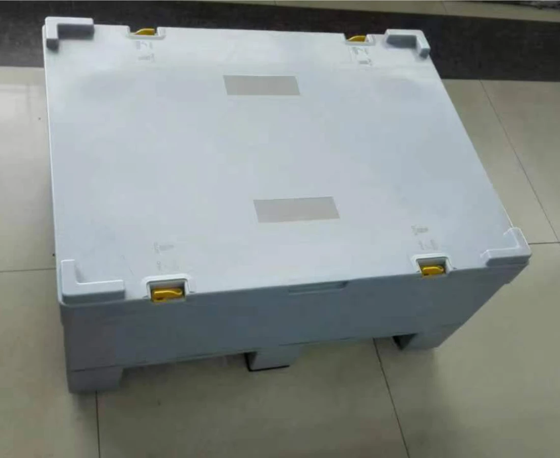 Warehouse Recyclable Lockable Low Price Plastic Compact Foldable IBC with Disposable Liner and Valve Prevents Contamination