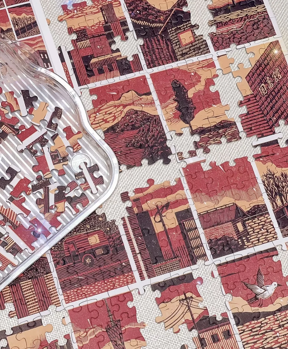 Personalized 100 500 1000 pcs Puzzle Custom Picture Printed OEM Unique Jigsaw Puzzles Manufacturers For Adults Kids High Quality