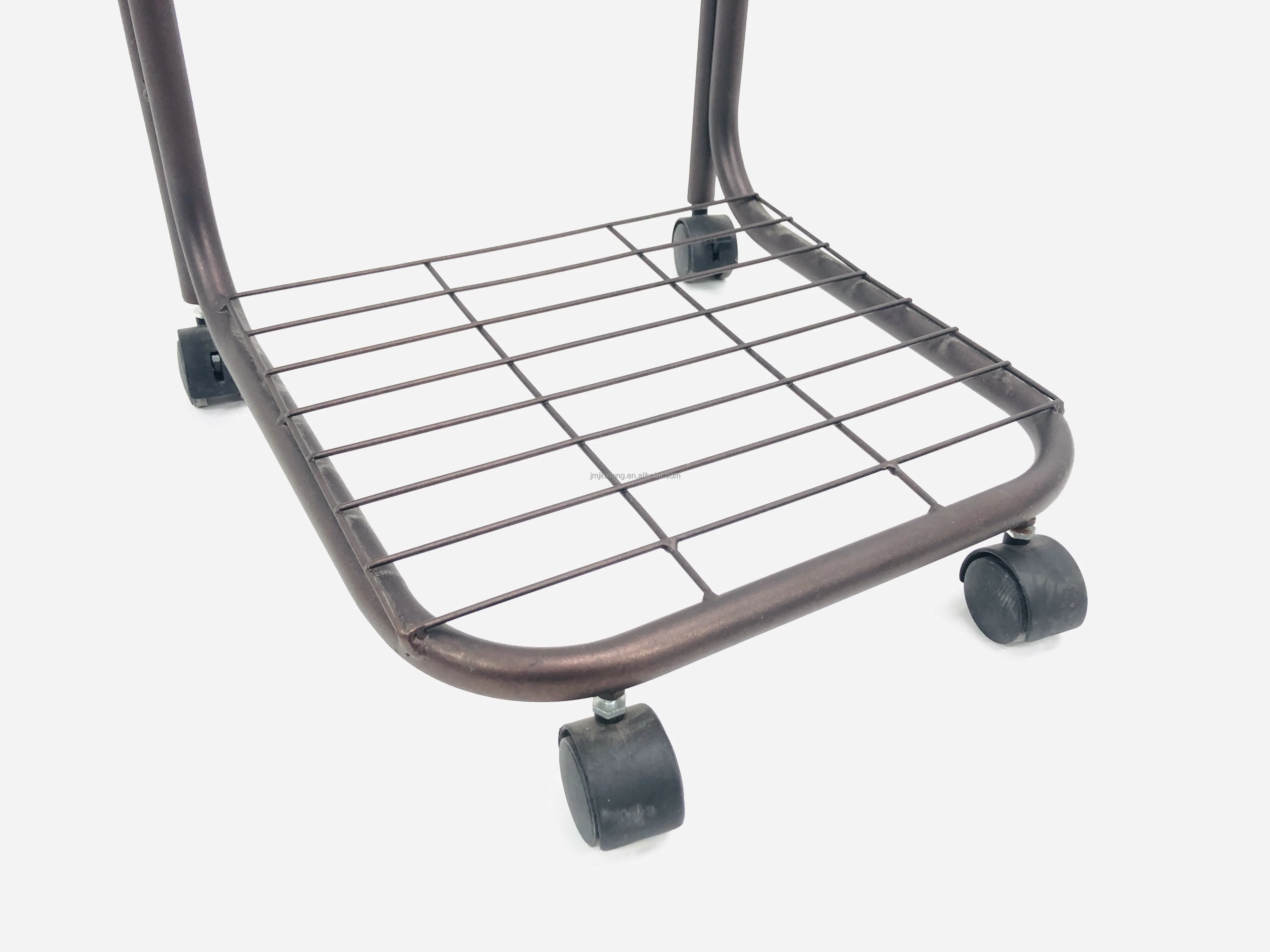 2 Tier Rolling Laundry Hamper with 2 Removable Wire Basket Metal Sorter Storage Trolley Shelf Basket with Wheel