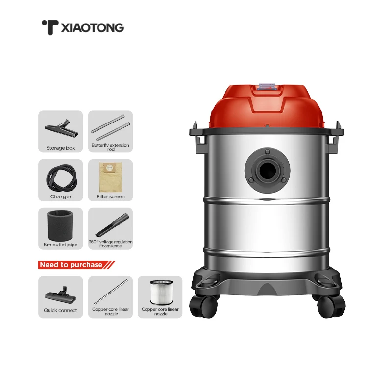 Stainless Steel 60Hz 1200w 15KPA Wet And Dry Vacuum Cleaner With Wire Small Vacuum Cleaner