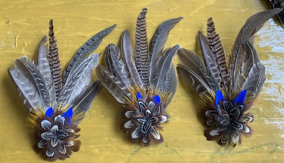 Custom Natural Pheasant Feather Hat Pin Hat Feather for DIY Craft Men Cowboy Fedora Hat Costume Millinery Hair Accessory