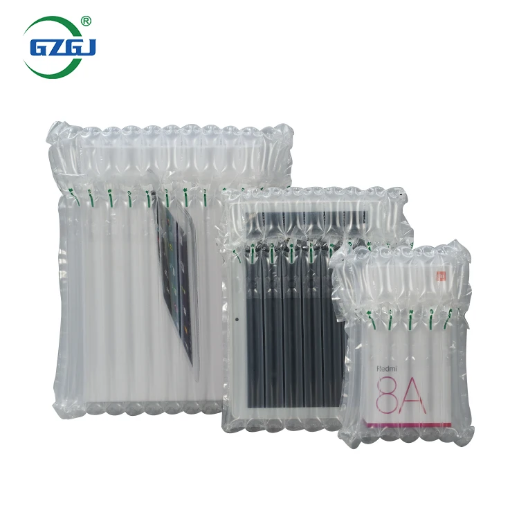 Inflatable film wrap tube cell column bubble air cushion shipping protection airbag pack