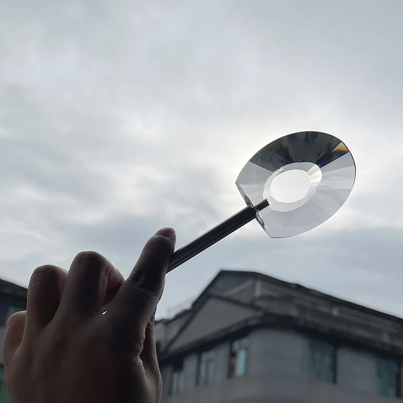 Hand-held profiled glass-crystal fractal filter prisms for photography