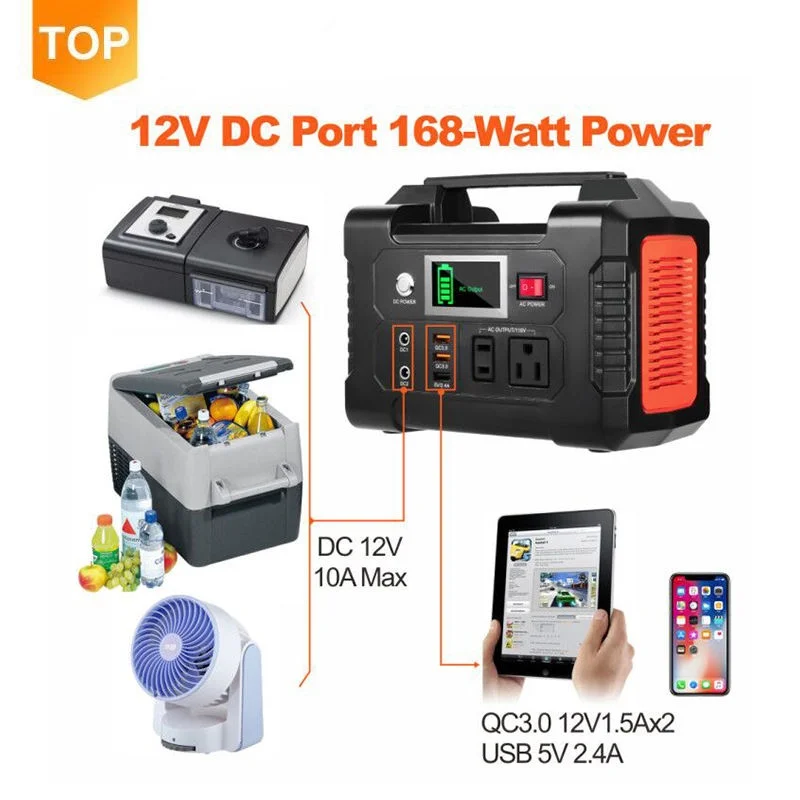 High quality Energy System Outdoor 200W Lithium Ion Charging Rechargeable Solar Generator Portable Power Station For Laptop